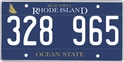 RI license plate 328965