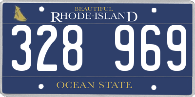 RI license plate 328969