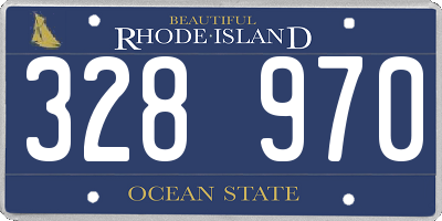 RI license plate 328970
