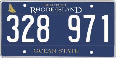 RI license plate 328971