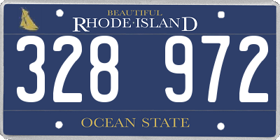 RI license plate 328972
