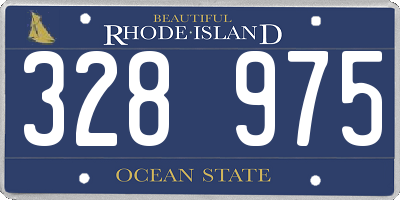 RI license plate 328975