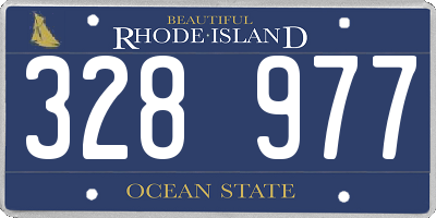 RI license plate 328977