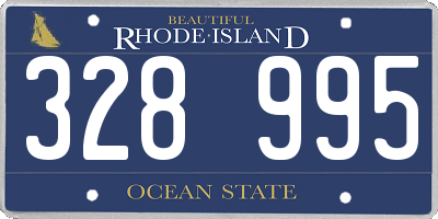 RI license plate 328995