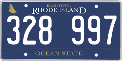RI license plate 328997