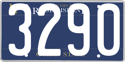 RI license plate 3290