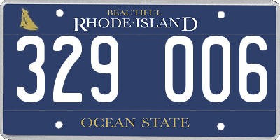 RI license plate 329006
