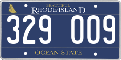 RI license plate 329009