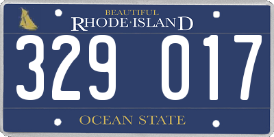 RI license plate 329017