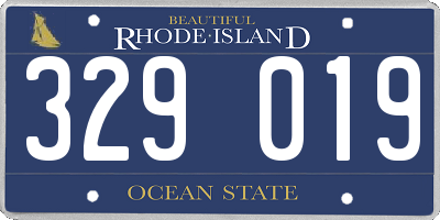 RI license plate 329019