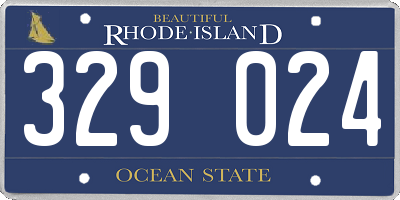 RI license plate 329024