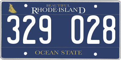 RI license plate 329028