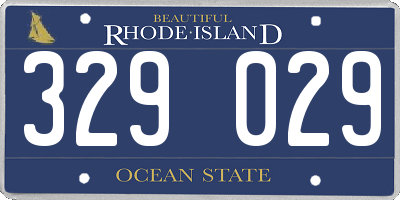 RI license plate 329029