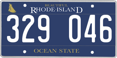 RI license plate 329046