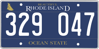 RI license plate 329047