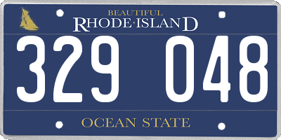 RI license plate 329048