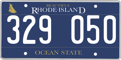 RI license plate 329050