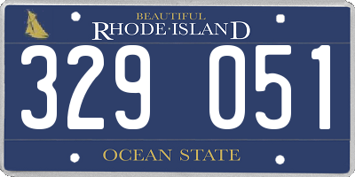 RI license plate 329051