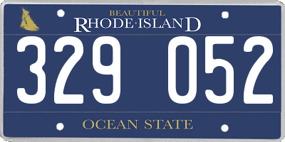 RI license plate 329052