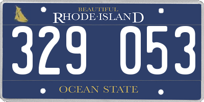 RI license plate 329053