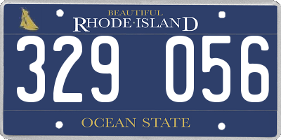 RI license plate 329056