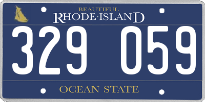 RI license plate 329059