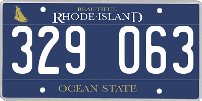 RI license plate 329063