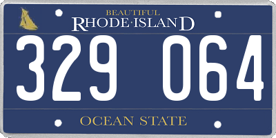 RI license plate 329064