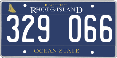 RI license plate 329066