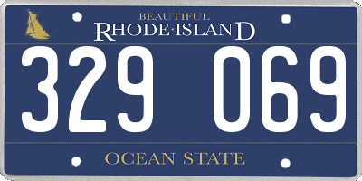 RI license plate 329069