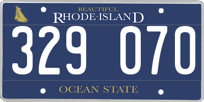 RI license plate 329070