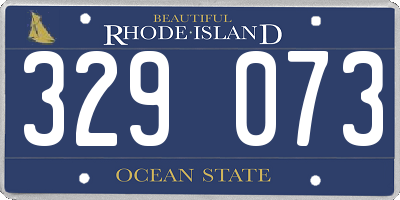 RI license plate 329073