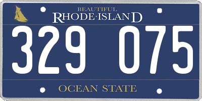 RI license plate 329075