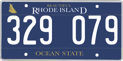RI license plate 329079