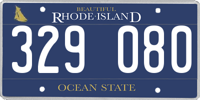 RI license plate 329080