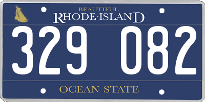 RI license plate 329082