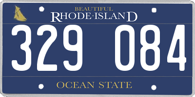 RI license plate 329084