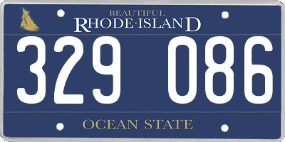 RI license plate 329086