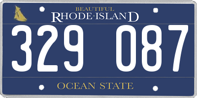 RI license plate 329087