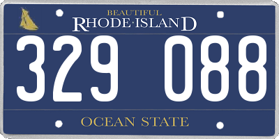 RI license plate 329088