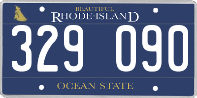 RI license plate 329090