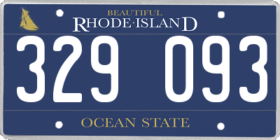 RI license plate 329093