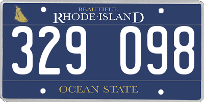 RI license plate 329098