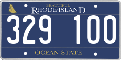 RI license plate 329100
