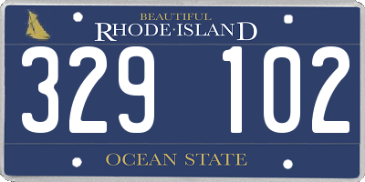 RI license plate 329102