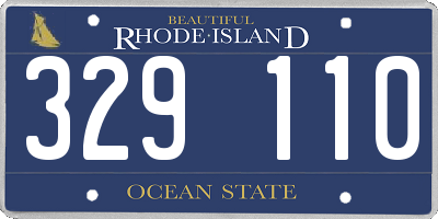 RI license plate 329110