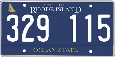 RI license plate 329115