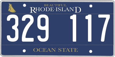 RI license plate 329117