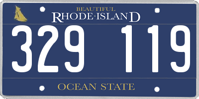 RI license plate 329119