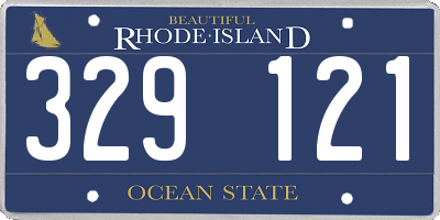 RI license plate 329121